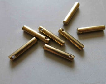 50pcs Raw Brass solid Bar, Pendants 20mmx4mm - F448