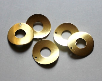 50pcs Raw Brass Round Charms, Findings 20mm - F26