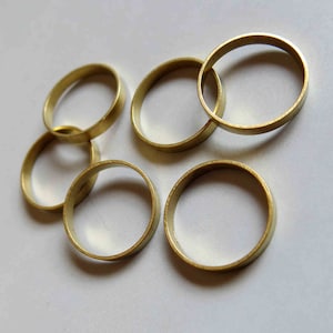 30pcs Raw Brass Round Rings , Findings 20mm  - F390