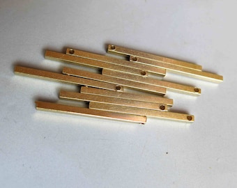 100pcs Raw Brass Bars Pendant,Square Bar,solid brass bar 20mmx2mm - F379