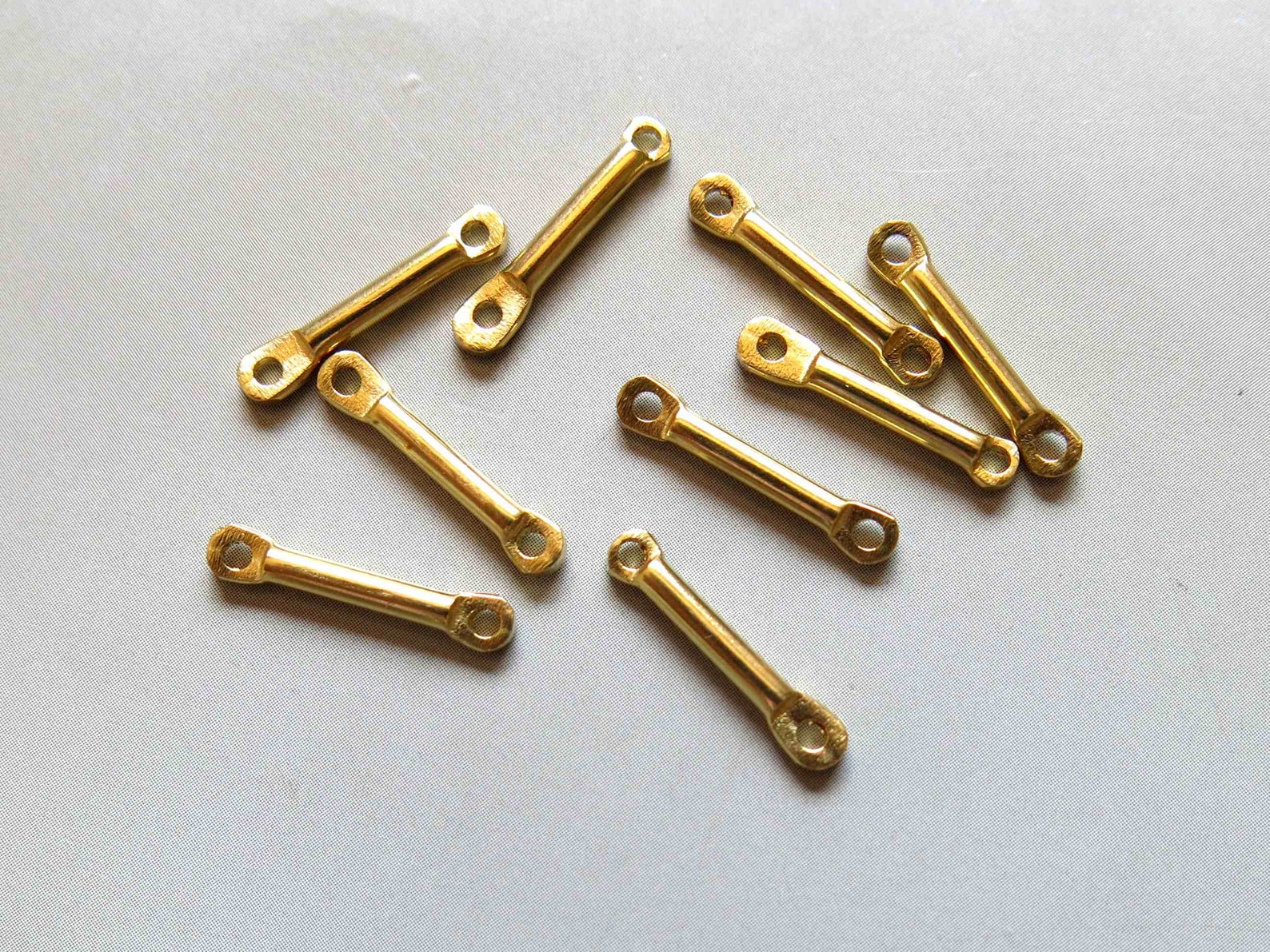 200pcs Raw Brass Bars Connectors Charms Findings 16mmx2mm Etsy