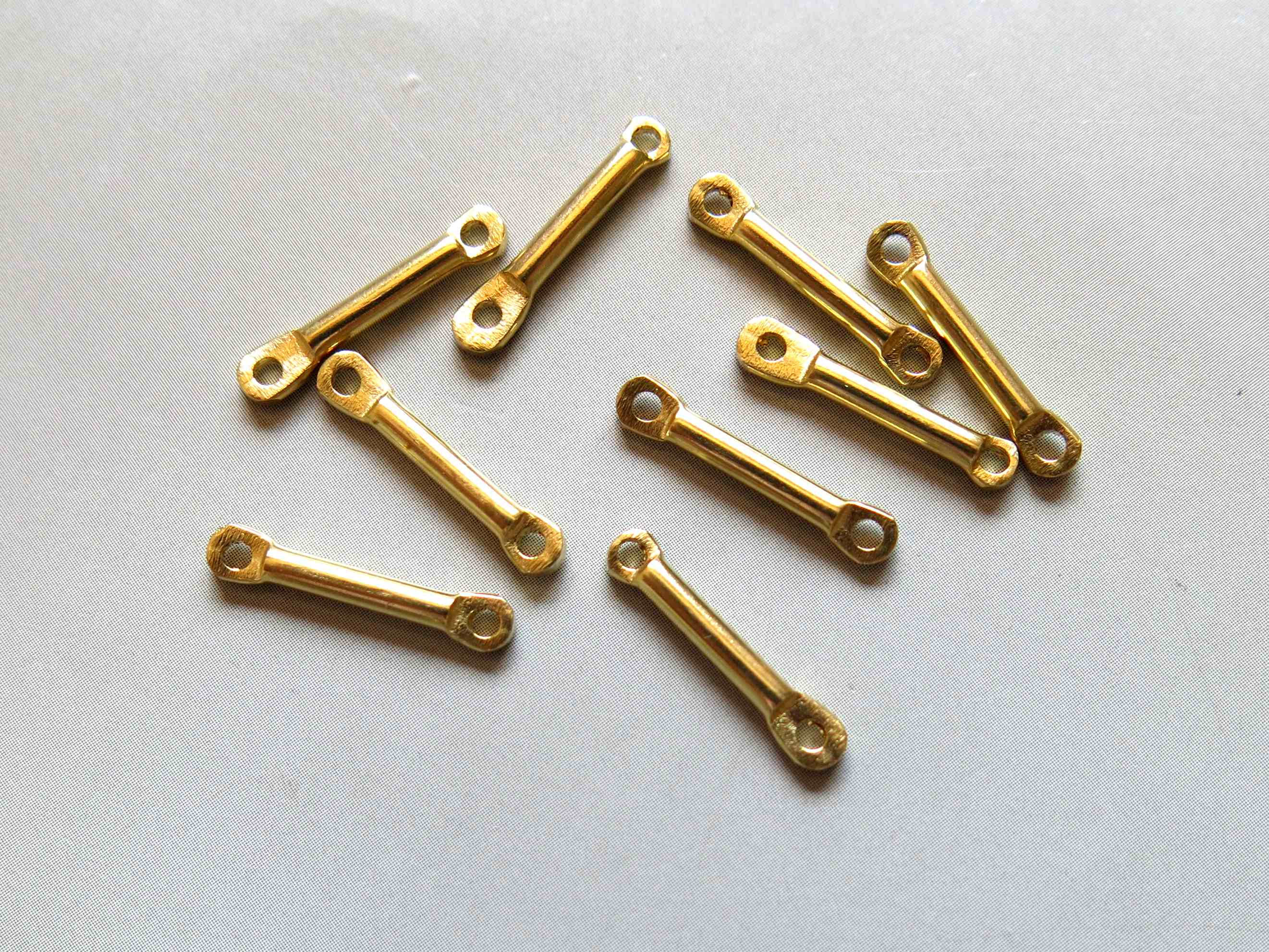 200pcs Raw Brass Bars Connectors Charms Findings 16mmx2mm Etsy