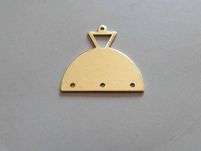 25mmx24mm F588 30pcs Raw Brass Half Round Charms,Stamping Tag