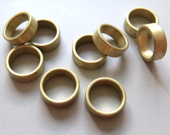 50 Stück Rohe Messing Runde Ring Charms Anhänger 12 Mm - F2110