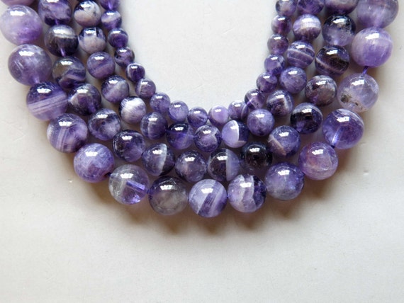 Full Strand 15inches Amethyst Round Beads A468 | Etsy