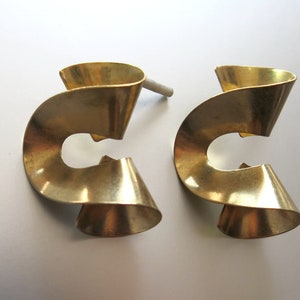 6pcs Raw Brass Earring Posts:  Findings (40mmx22mm)