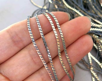 10 meters - 33 feet Gray Gold Brass Snake Chain,Necklace chain 1.5mm - F761