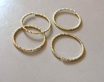 50pcs Raw Brass Round Rings ,Circle Connector, Findings 23mm  - F644