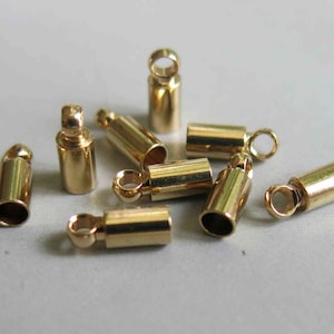 100pcs Raw Brass Cap For Tassel, Findings 8mm x 3mm - F150