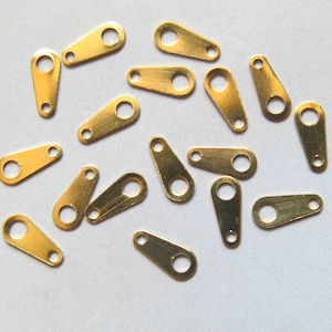 500pcs Raw Brass Chain Tabs,Findings 8mm x 3mm - F367