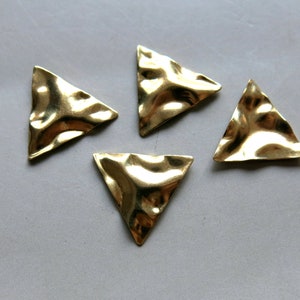 20pcs Raw Brass Triangle Blank,Earrings Findings 19mm - F974