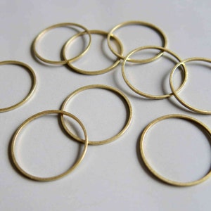 50pcs Raw Brass Round Rings , Findings 45mm  - F1641