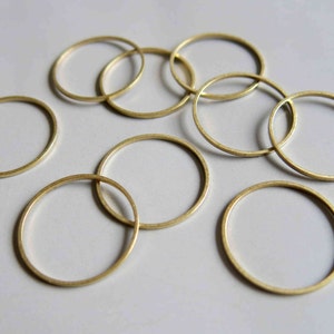 100pcs Raw Brass Round Rings , Findings 30mm  - F248