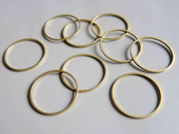 50pcs Raw Brass Round Rings Findings 32mm F963 | Etsy
