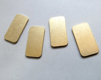 30pcs Raw Brass Rectangle Charms,Stamping Tags, Pendants Findings 20mm x 10mm - F2095