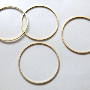 50pcs Raw Brass Round Rings , Findings 30mm  - F1823
