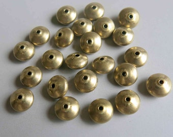 200pcs Raw Brass Beads Spacer Beads 4.5mm x 2.5mm - F194