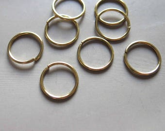100pcs Raw Brass Round Rings ,Circle Connector, Findings 16mm  - F708