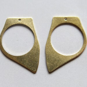 30pcs Raw Brass Charms, Pendants Findings 30mmx22mm - F1391