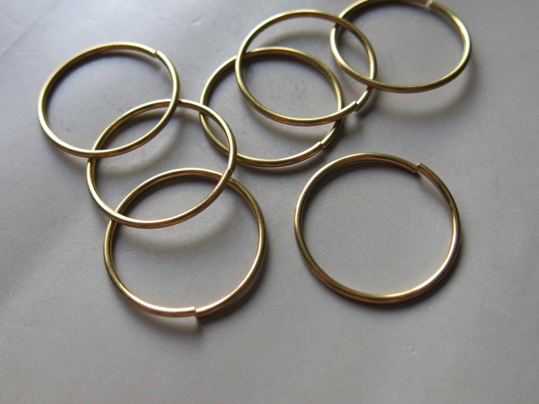 50pcs Raw Brass Round Rings ,circle Connector, Findings 22mm - F710 - Etsy