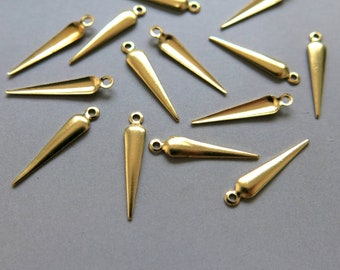 100pcs Raw Brass Charms ,Pendant ,Findings 15mmx3mm - F1528