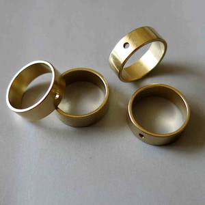 30pcs Raw Brass Round Ring Charms,Pendants 16mm - F454