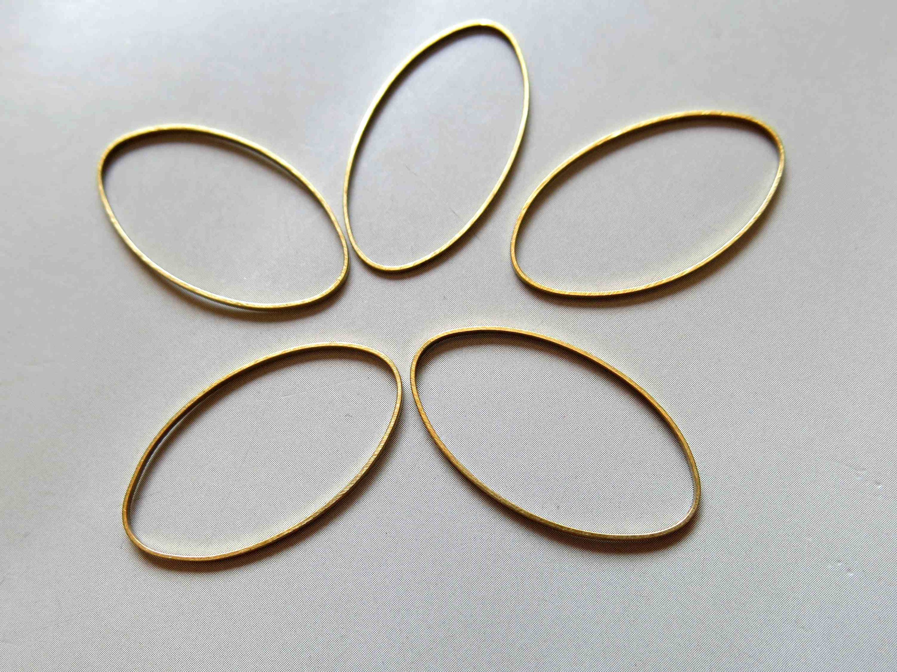 100pcs Raw Brass Oval Rings Findings 27mm x 15mm F312 Etsy