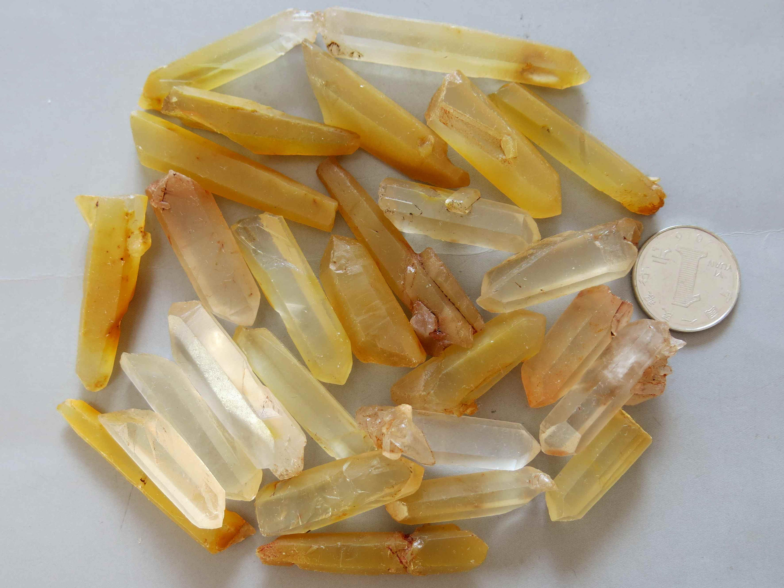 5pcs Natural Yellow Quartz Point Raw Rough Mineral Beads Etsy