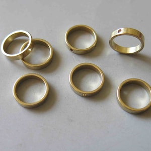 50pcs Raw Brass Round Ring Charms,Pendants  12mm - F465
