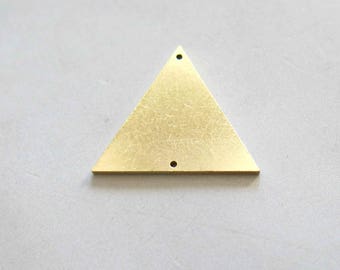 20pcs Raw Brass Triangle Charms ,Findings 22mm- F785