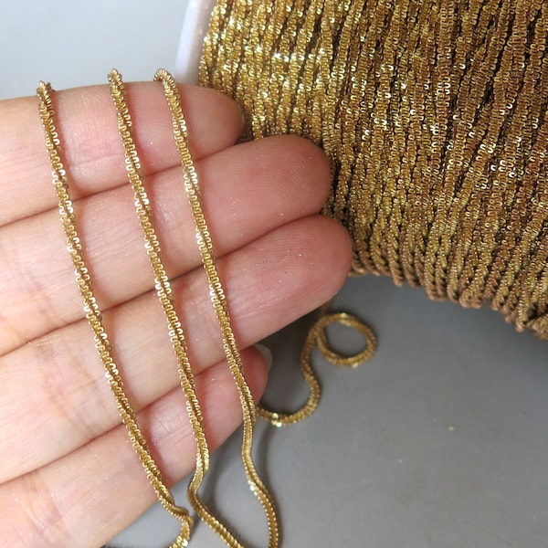 10 meters - 33 feet Raw Brass Chain,Necklace chain 2mm - F877
