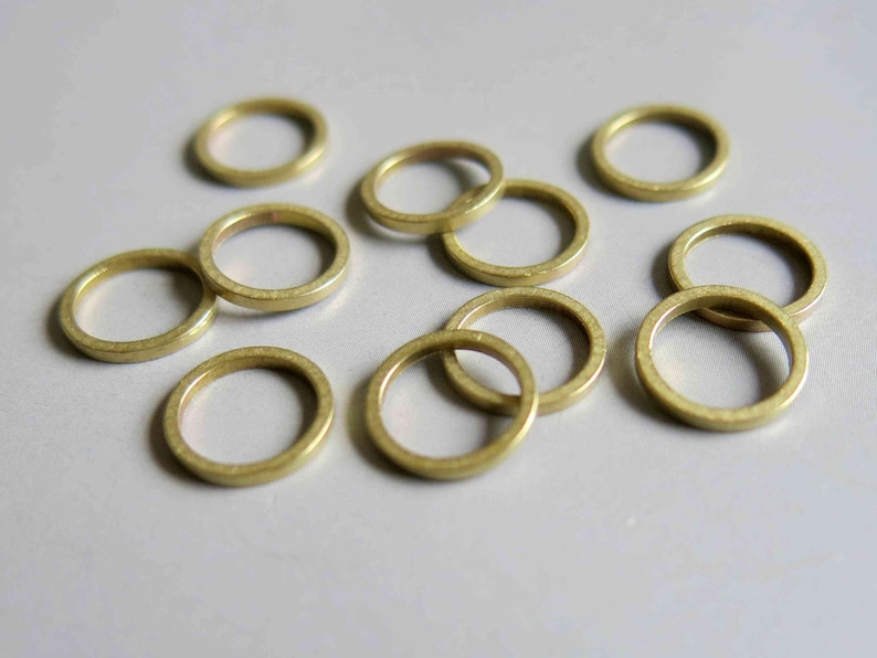 200pcs Raw Brass Round Rings , Findings 10mm F176 image 1