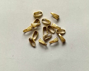 200pcs Raw Brass Pendant Bail For Connector Findings 7mm x 3mm- F276