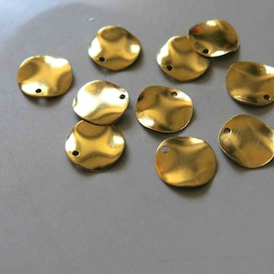 100 stuks onbewerkte koperen ronde bedels, onderdelen 10 mm - F478