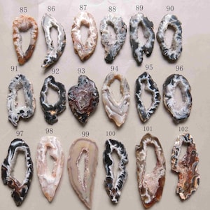 天然ドゥルージーアゲートジオードスライス C5502