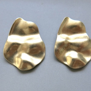 10pcs Raw Brass Charm ,Stamping Tag, Earrings Findings 34mm x 26mm - F1481