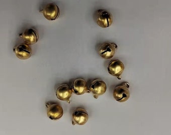 100pcs Raw Brass Bells Charms, Pendants Findings 8mm - F1701