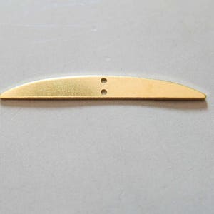 50pcs Raw Brass Crescent Charms, Pendants Findings 42.5mmx5mm - F638