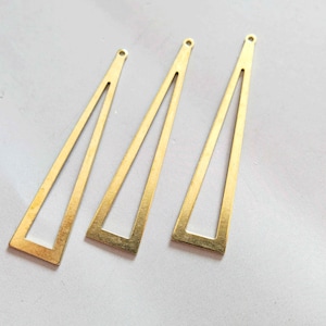 20 Pieces Raw Brass Pendant Charm Triangle 15x15mm C1742P340