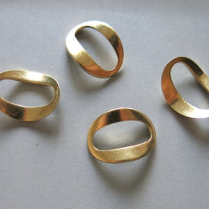 50pcs Raw Brass Oval Rings , Findings 17.5mmx13.5mm - F1044