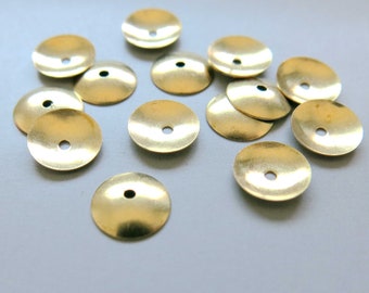200pcs Raw Brass Bead Caps,  Findings 8mm - F1348