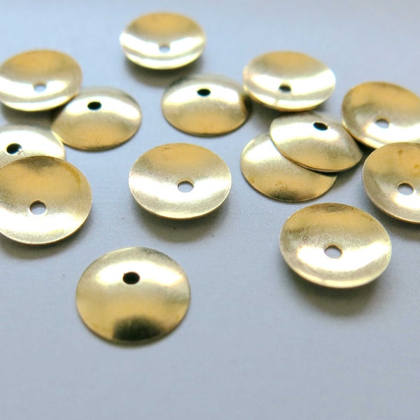 200pcs Raw Brass Bead Caps,  Findings 8mm - F1348