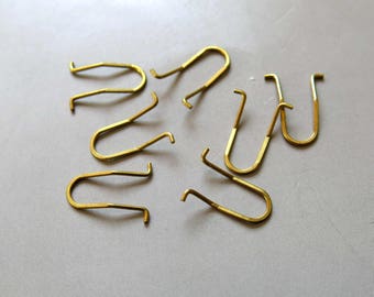 100pcs Raw Brass Ear Wire Earring Findings 15mm x 7mm - F296