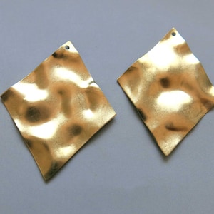 10pcs Raw Brass Rhombus Charms ,Pendants 44mm x 34mm- F1732