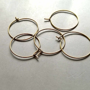 50pcs Raw Brass Ear Wire Earrings Hoop Findings 35mm  - F903