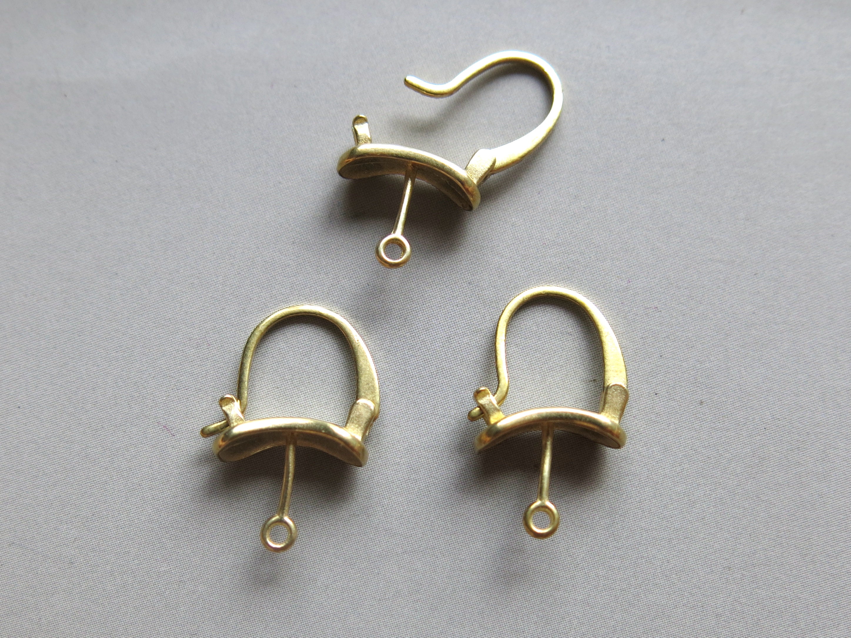 10pcs Raw Brass Earring Clasp Earring Hooks Findings Etsy
