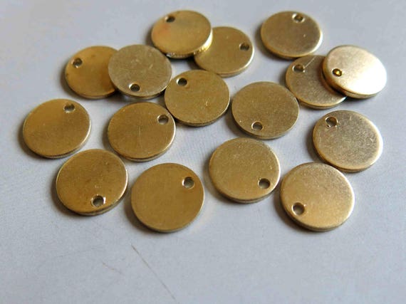 8x8mm 3860C-D-471 30 Pieces Raw Brass Stardust Flat Square Charm