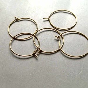 50pcs Raw Brass Ear Wire Earrings Hoop Findings 45mm - F906