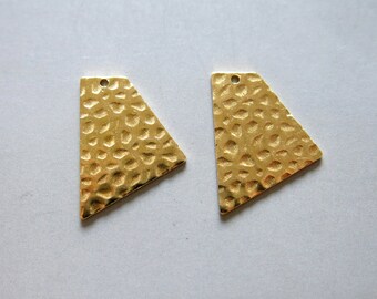 30pcs Raw Brass Quadrilateral Charms,Stamping Tag, 22mmx20mm - F1043