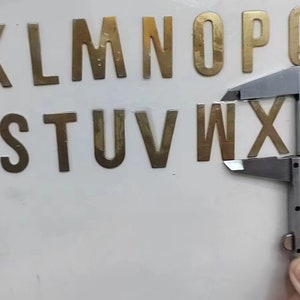 Raw Brass A-Z Alphabet Charms, Letter Pendants 30mm x 20mm